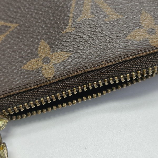 Monogram Coated Canvas Key Pouch Brown