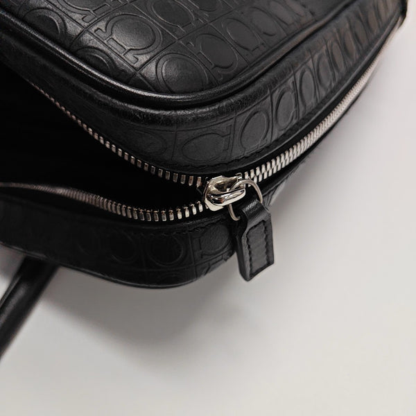 Calfskin Top Handle Bag Black