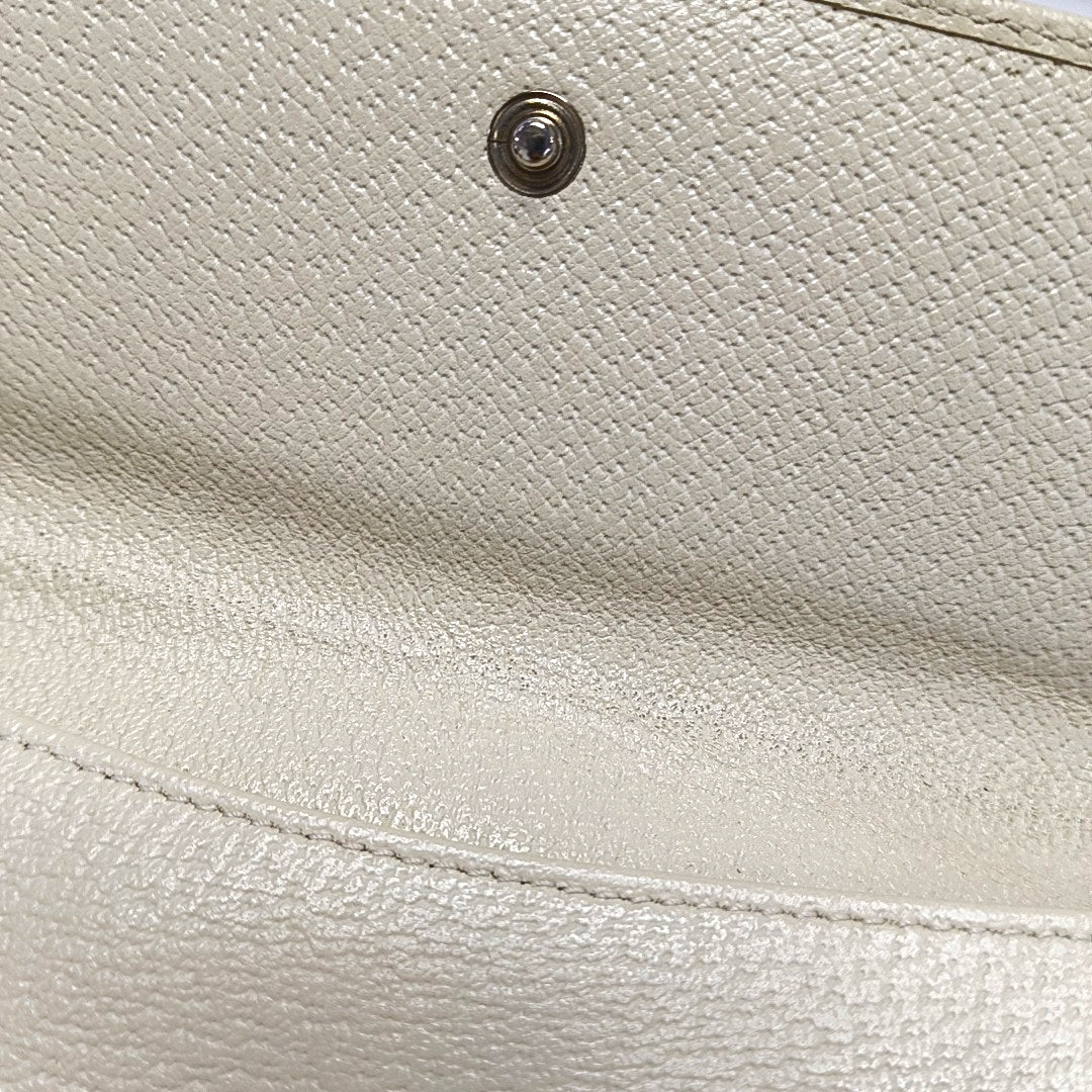 Authenticated pre-owned  Blondie Calfskin White Wallet - Wallet at Looply