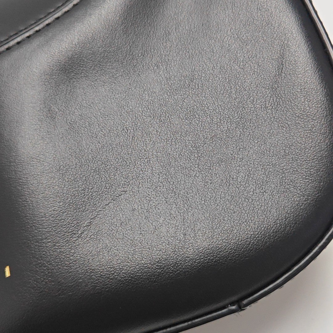 Leather Shoulder Bag Black