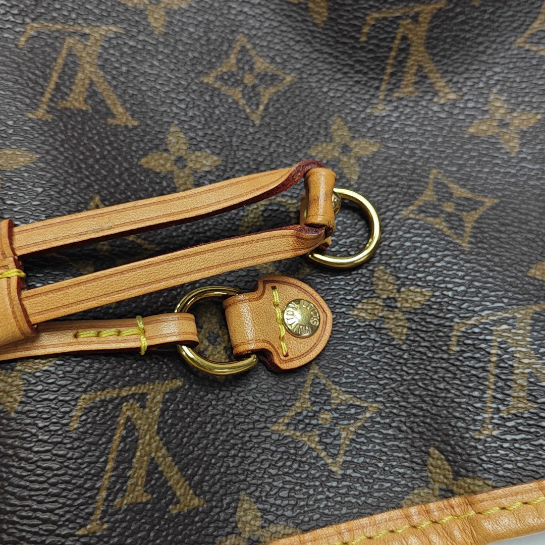NEVERFULL MM Monogram Coated Canvas Brown