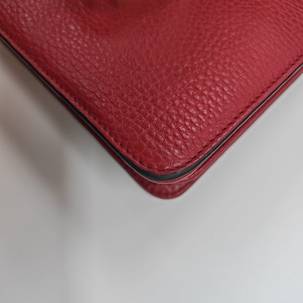 Interlocking G Small Calfskin Red