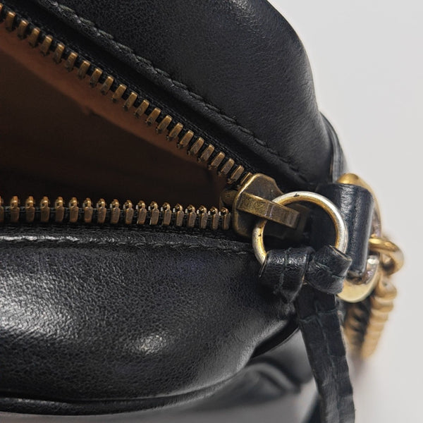 GG Marmont Small Quilted Calfskin Black