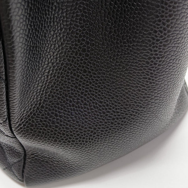 CHANEL GST Large Quilted Grained Calfskin Brown