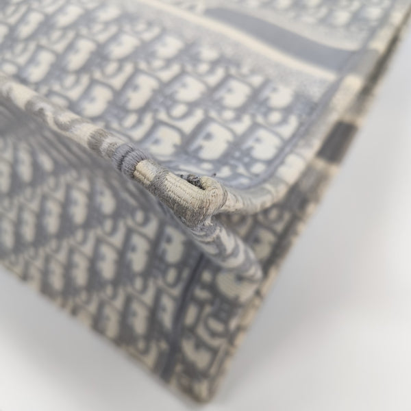 Book Tote Large Oblique Canvas Gray