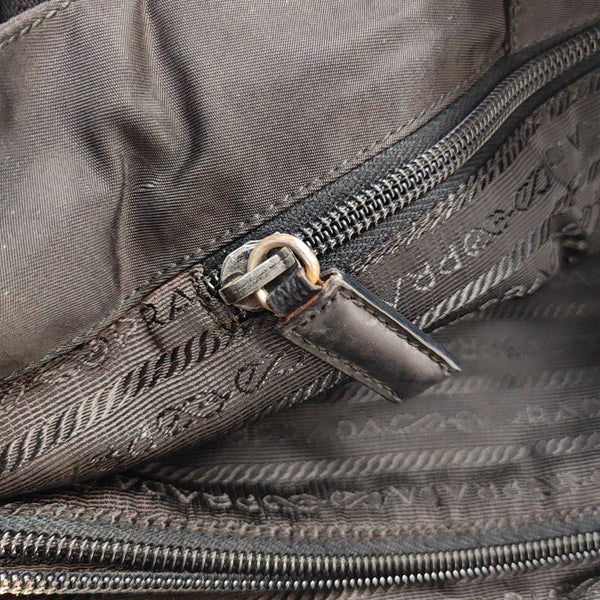 Nylon Top Handle Bag Black