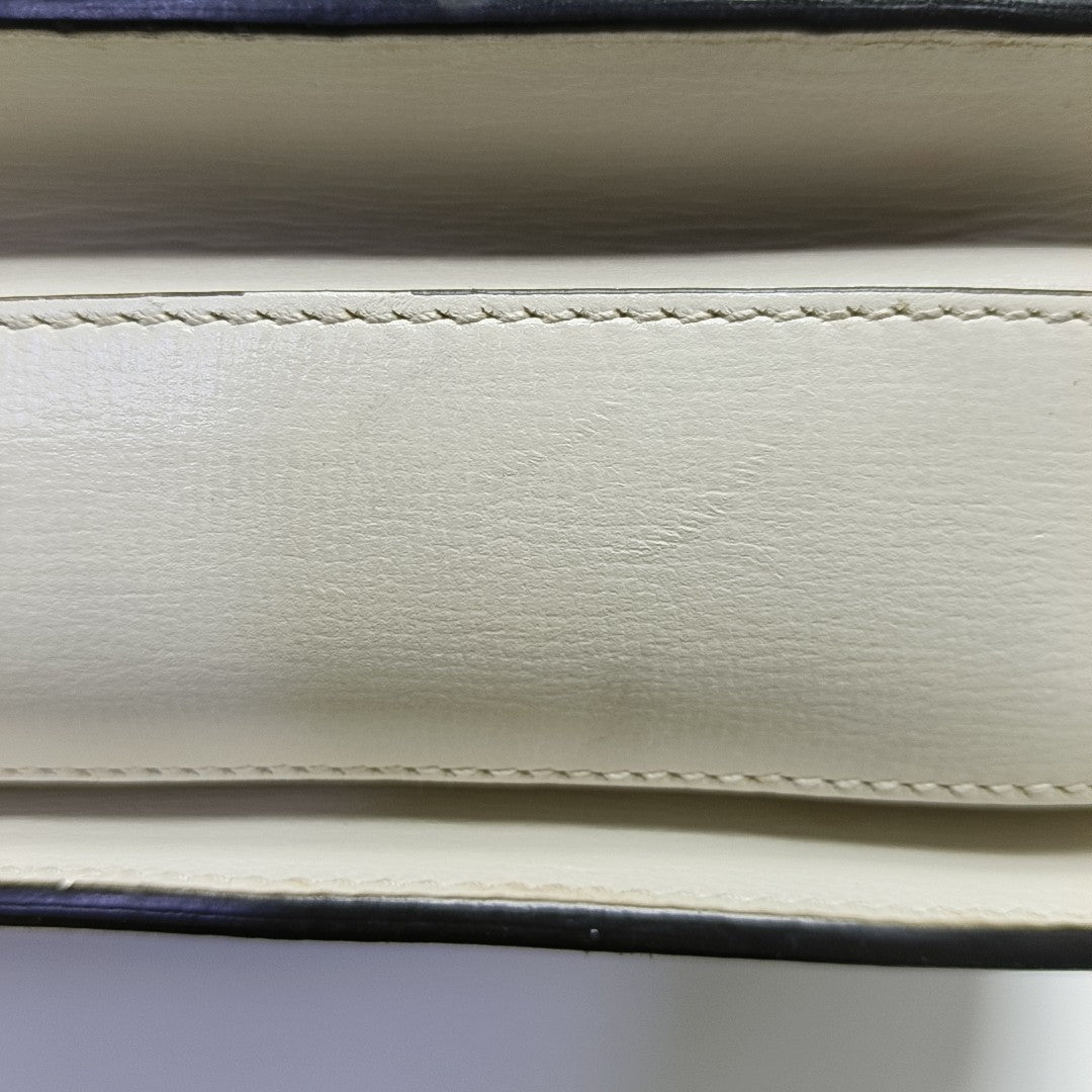 Horsebit 1955 Small Monogram Coated Canvas Beige