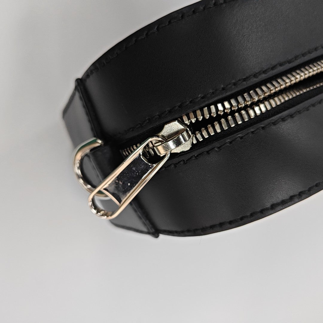Monogram Coated Canvas Shoulder Bag Black