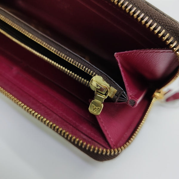 CLÉMENCE Monogram Coated Canvas Brown Wallet