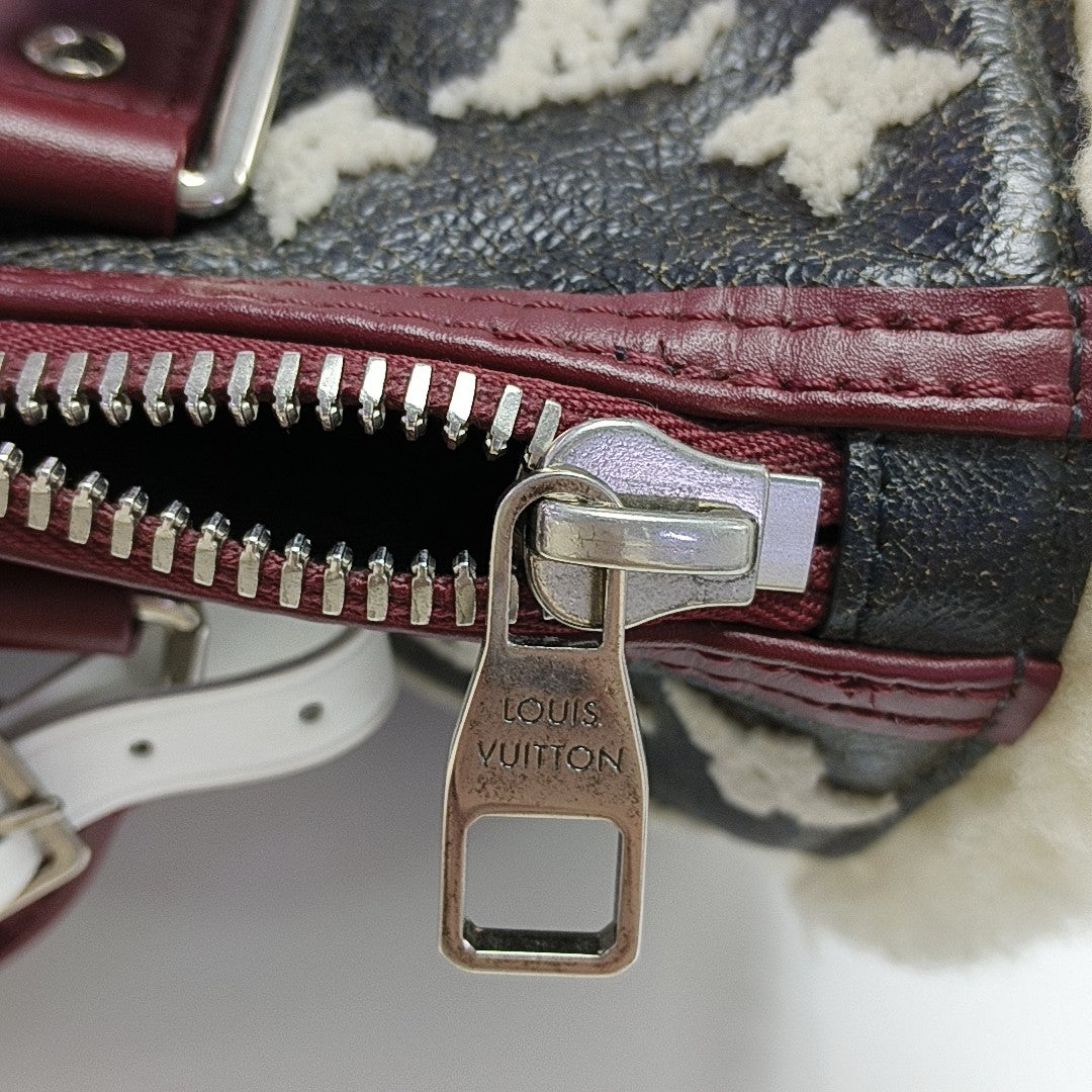 KEEPALL 25 Monogram Calfskin Brown