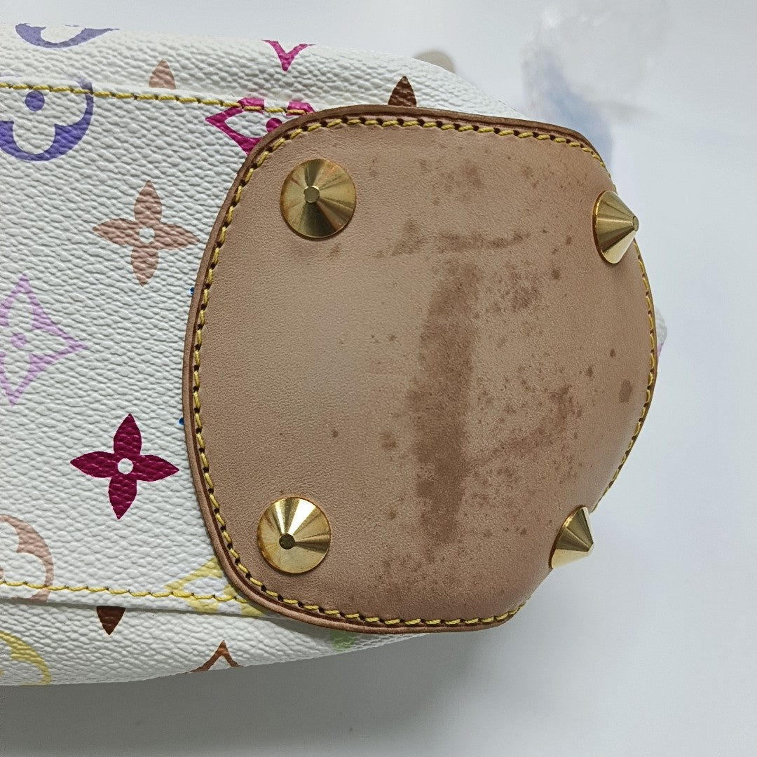 LV × TM Judy Small Monogram Lona Revestida Blanca