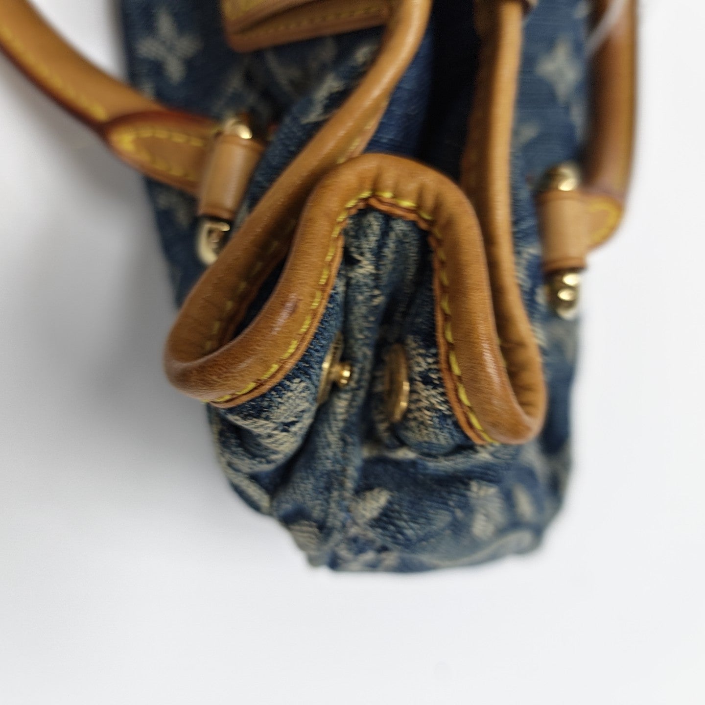 PLEATY Monogram Denim Blue