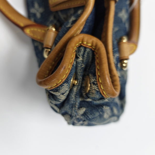 PLEATY Monogram Denim Blue