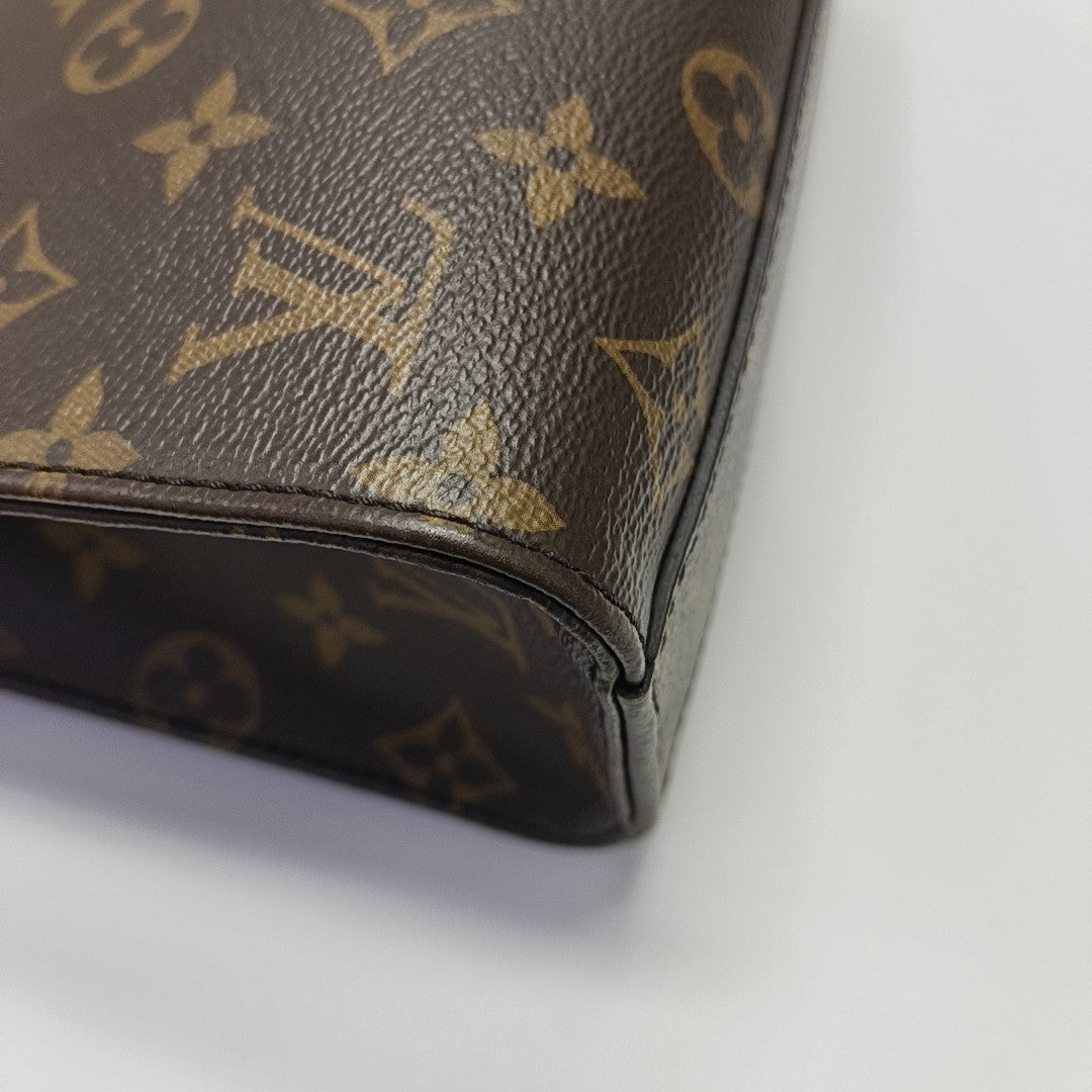 SAC PLAT BB Monogram Coated Canvas Brown