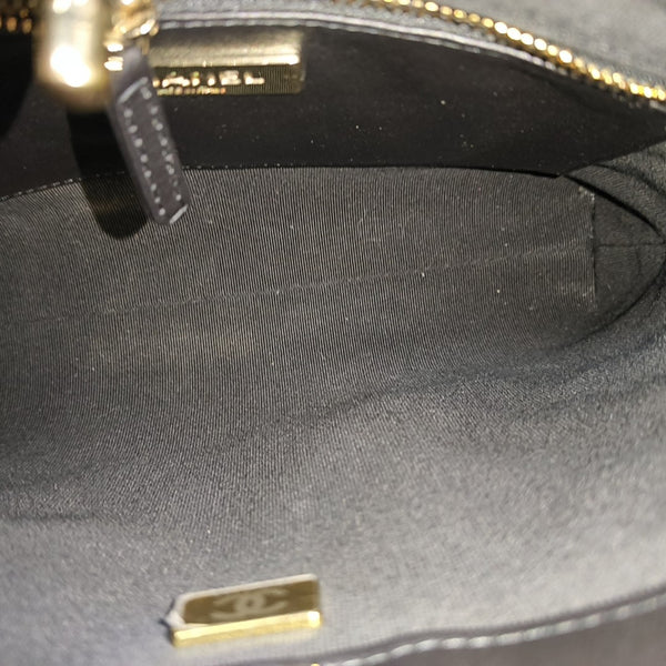 CHANEL 31 Mini Quilted Waxed Cafskin Black