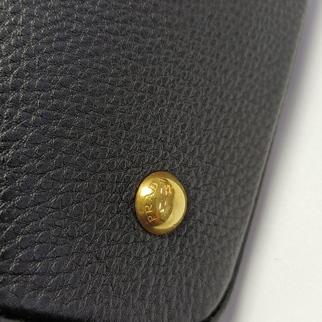 Calfskin Top Handle Bag Black