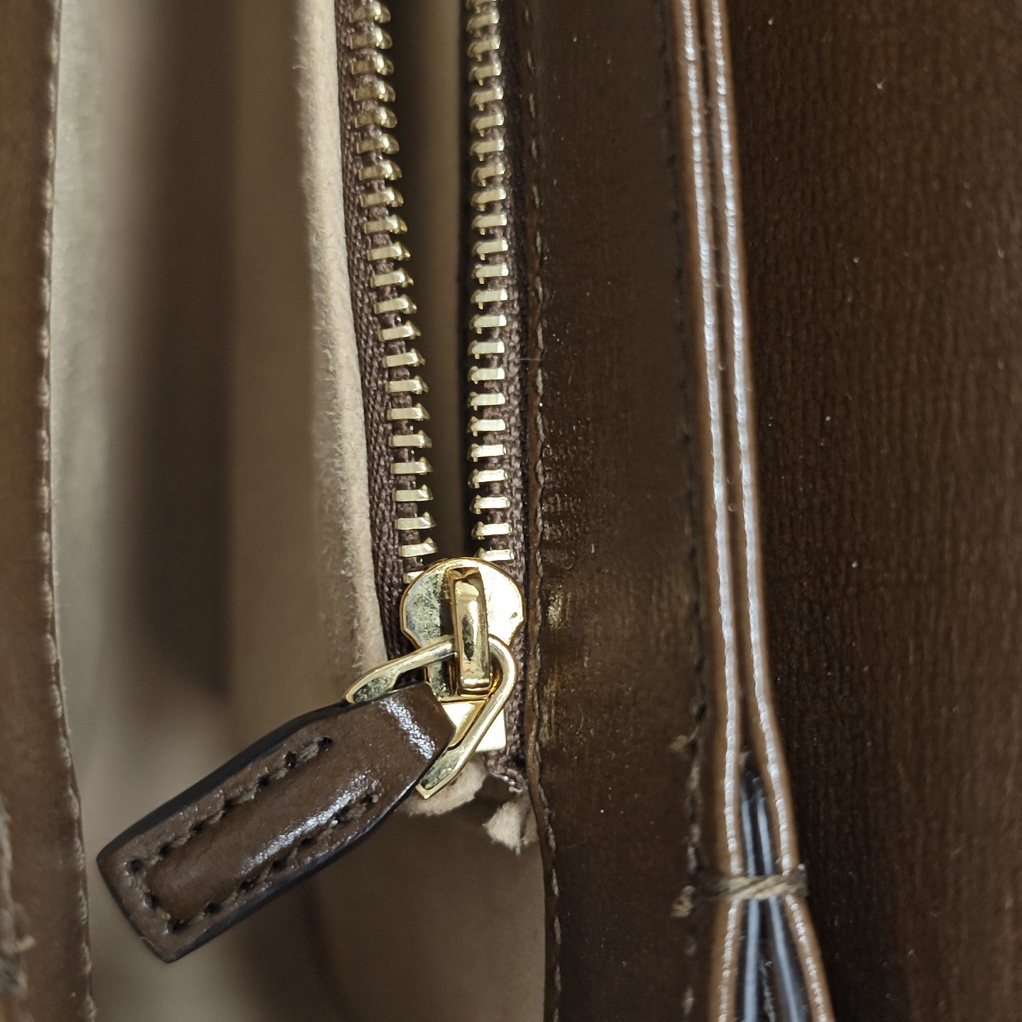 Horsebit 1955 Medium Monogram Coated Canvas Beige