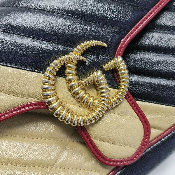 GG Marmont Medium Quilted Calfskin Multicolor