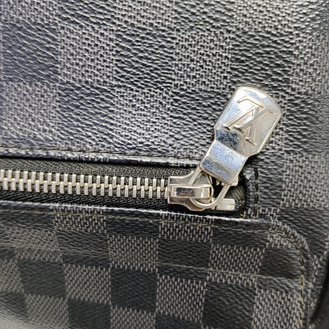 DISTRICT MM Damier Graphite Coated Canvas Gray