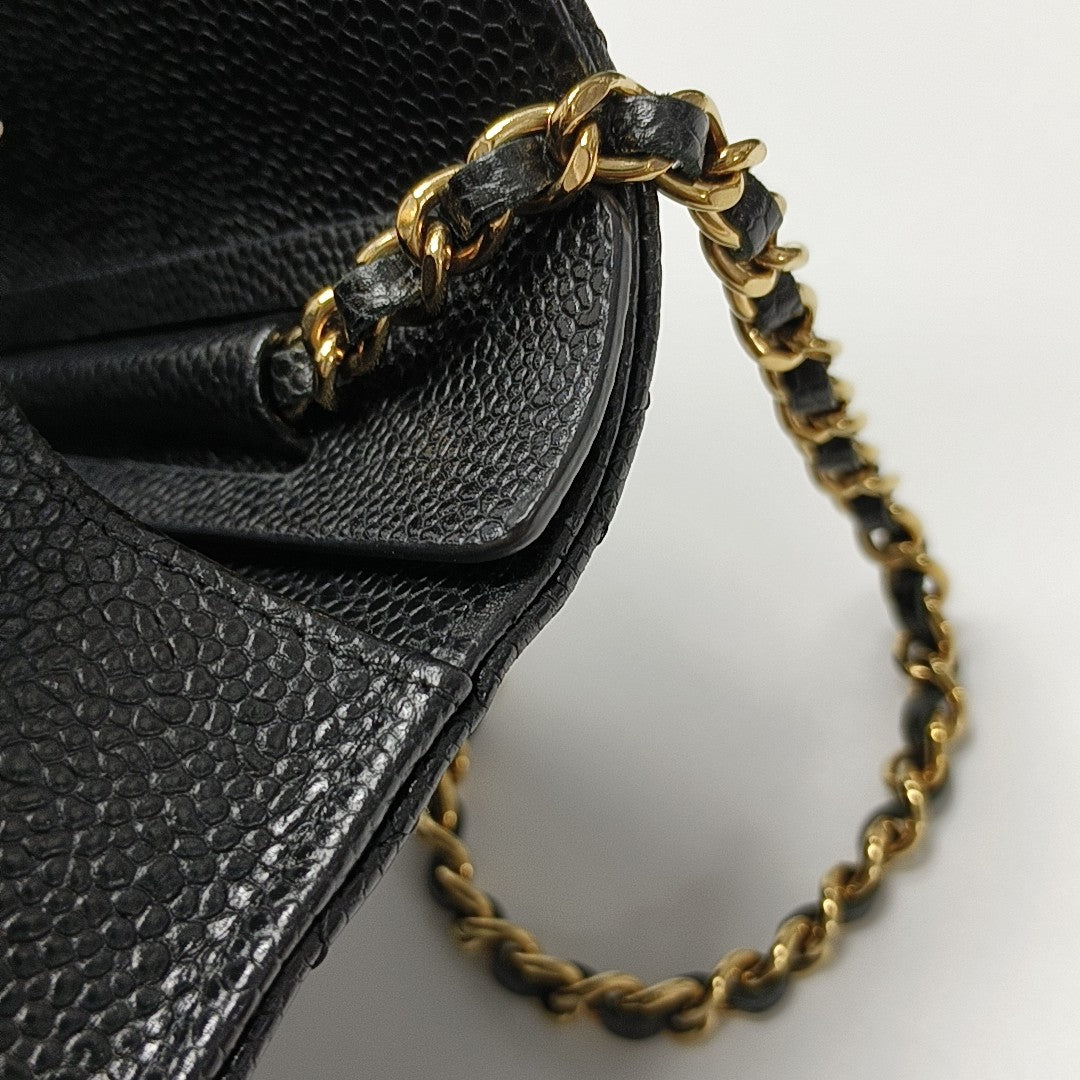 WOC Quilted Grained Calfskin Black