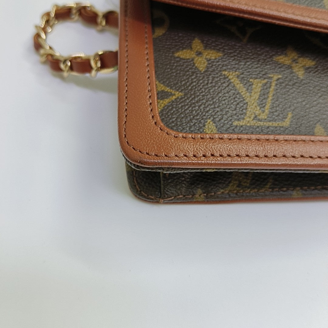 DAME Monogram Coated Canvas Brown