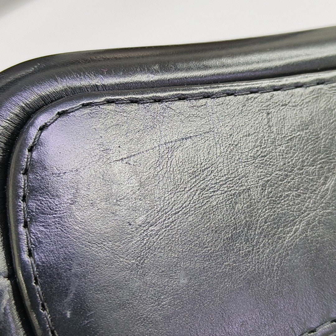 GABRIELLE Small Quilted Vintage Calf Black