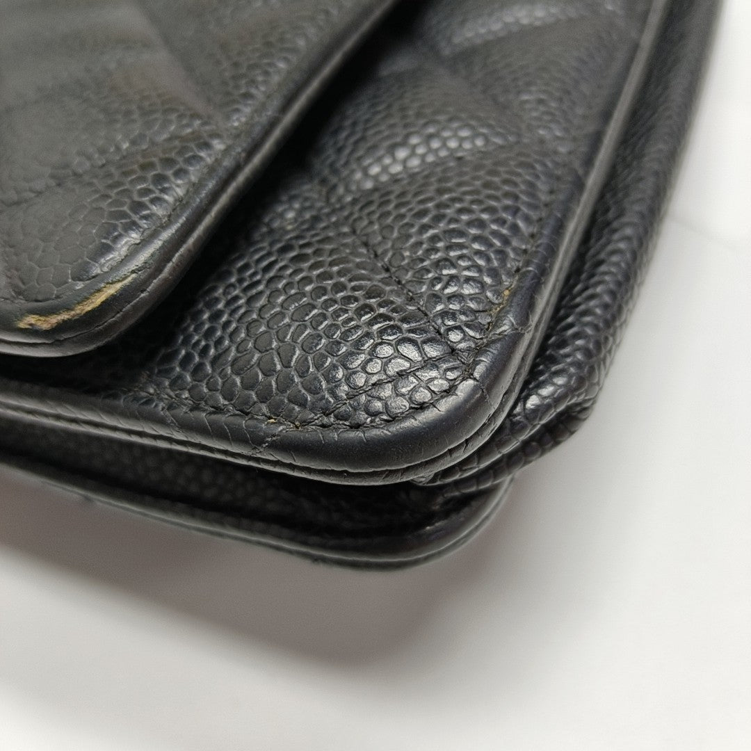 WOC Quilted Grained Calfskin Black