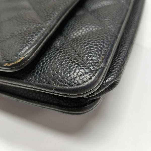 WOC Quilted Grained Calfskin Black
