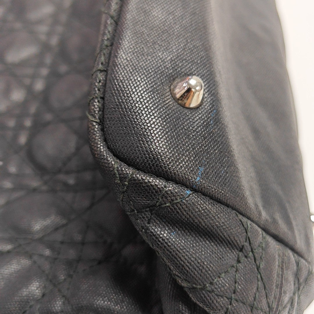 Panarea Cannage Coated Canvas Black