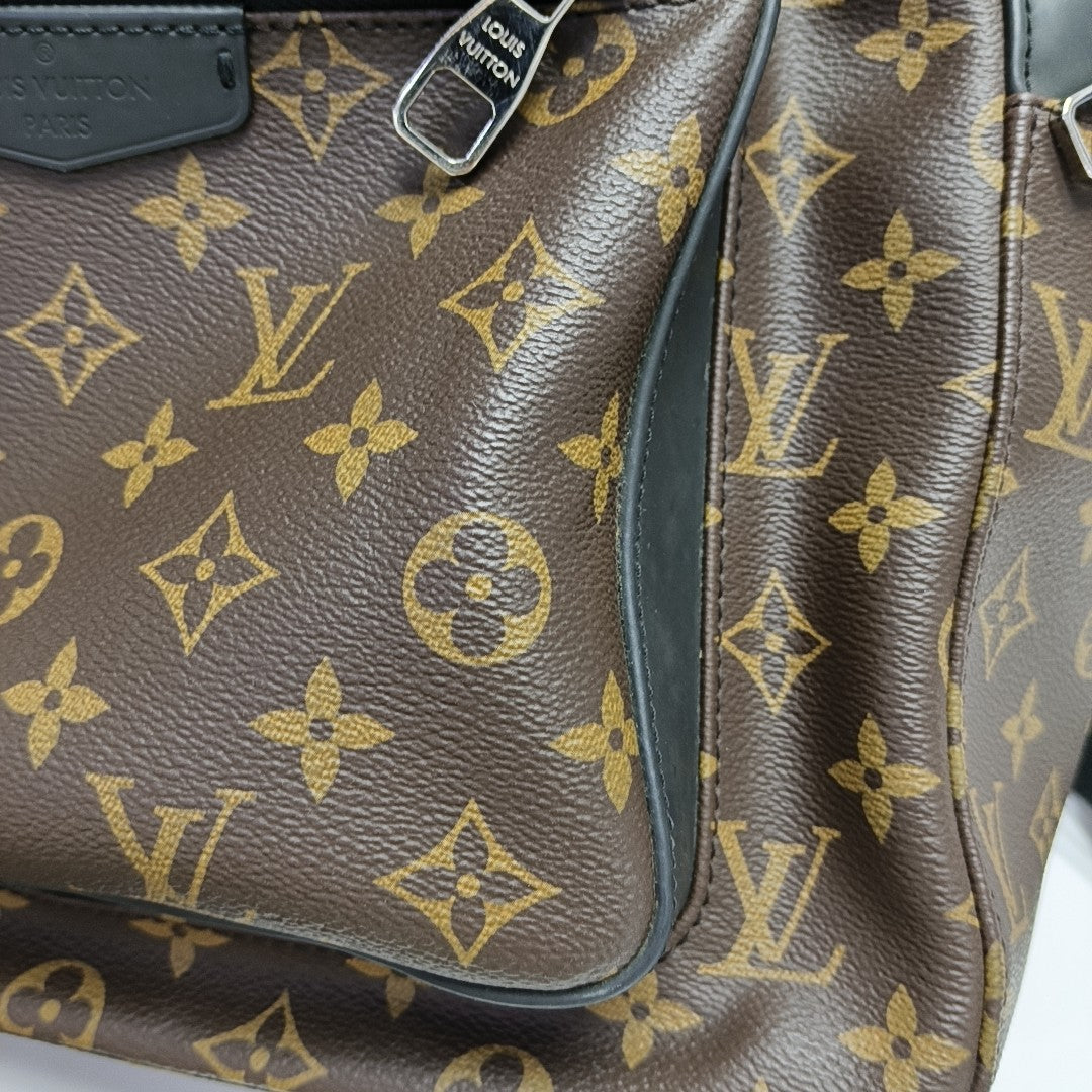 JOSH Monogram Coated Canvas Brown