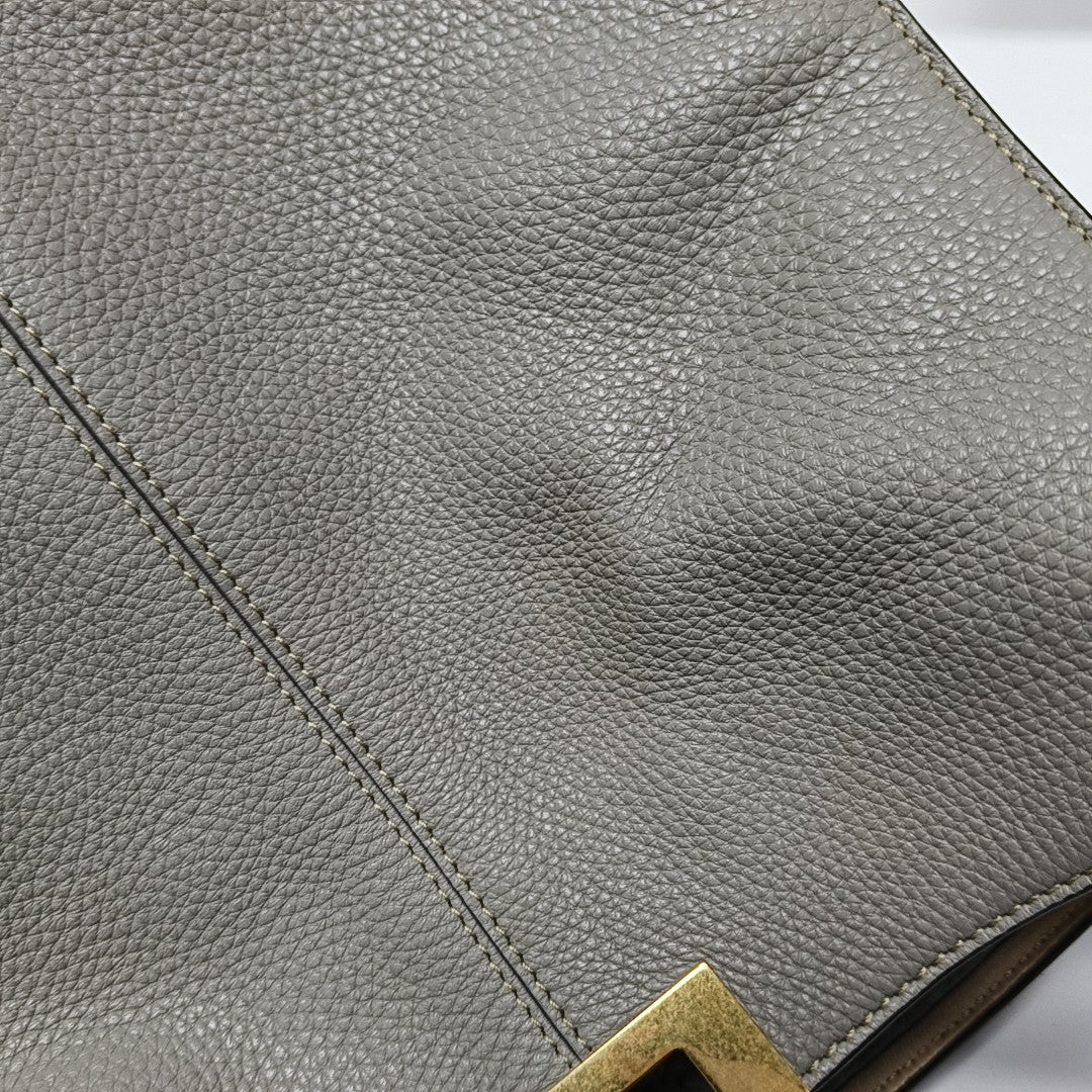 Authenticated pre-owned  Peekaboo Medium Calfskin Grey - Shoulder Bag at Looply