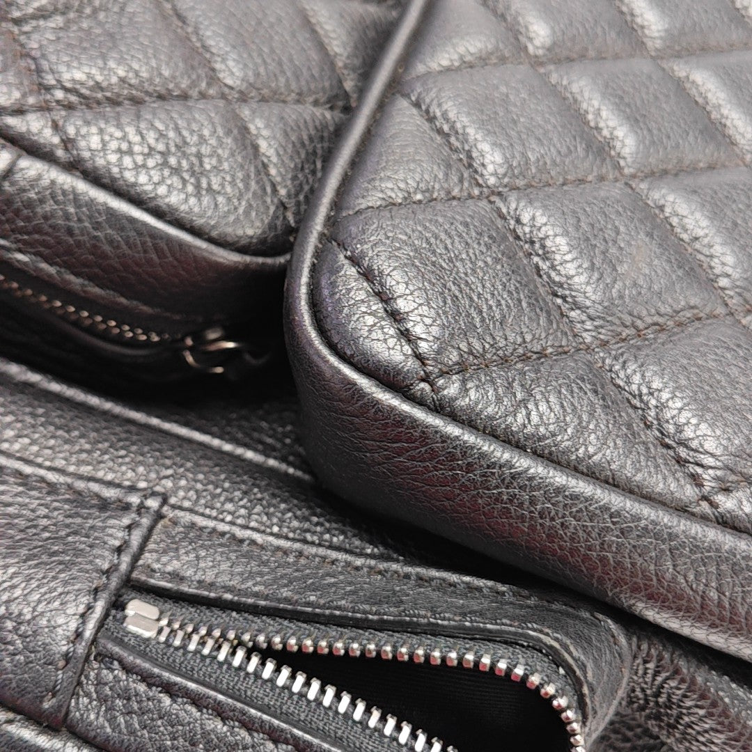 Quilted Grained Calfskin Black