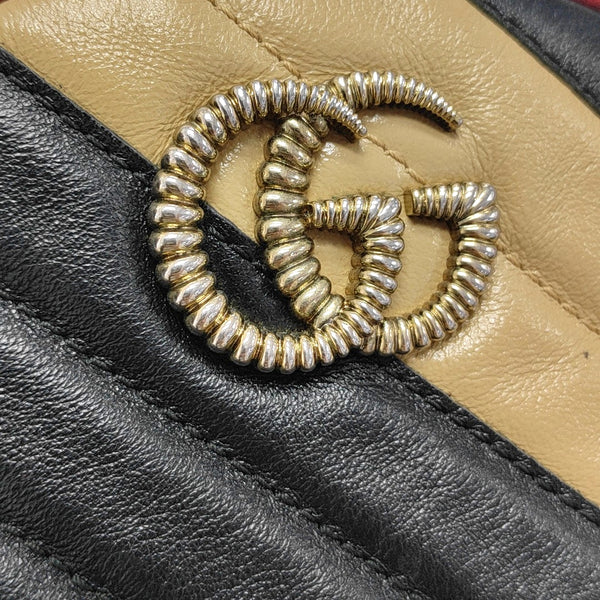 Authenticated pre-owned  GG Marmont Mini Quilted Calfskin Multicolor - Shoulder Bag at Looply