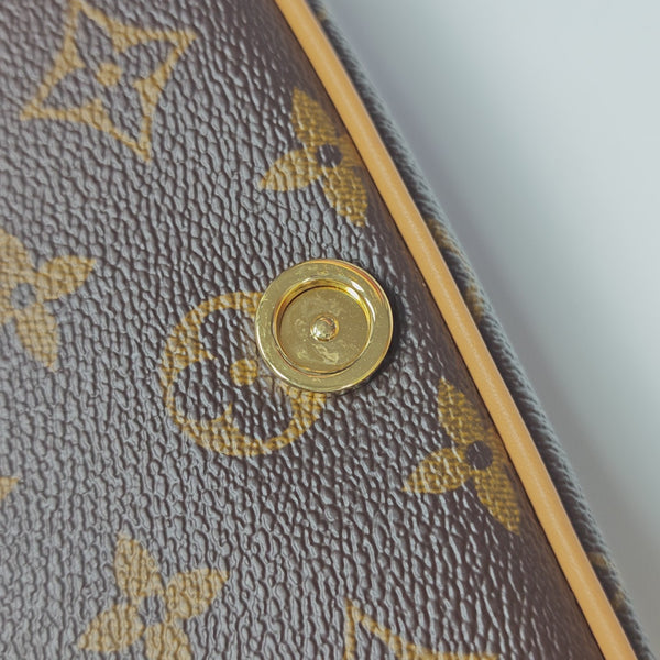 DIANE Nano Monogram Coated Canvas Brown