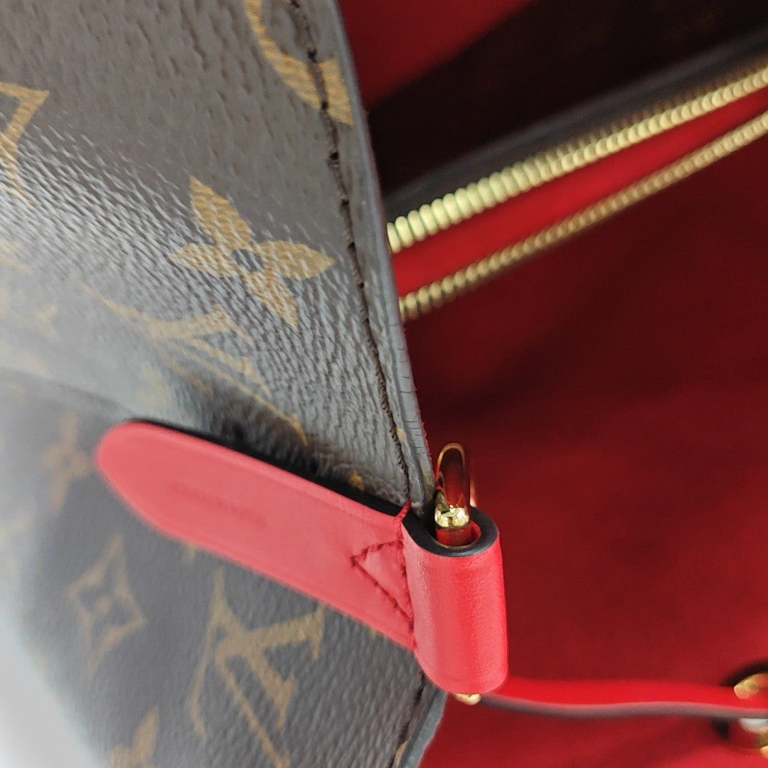 NÉONOÉ MM Monogram Coated Canvas Brown