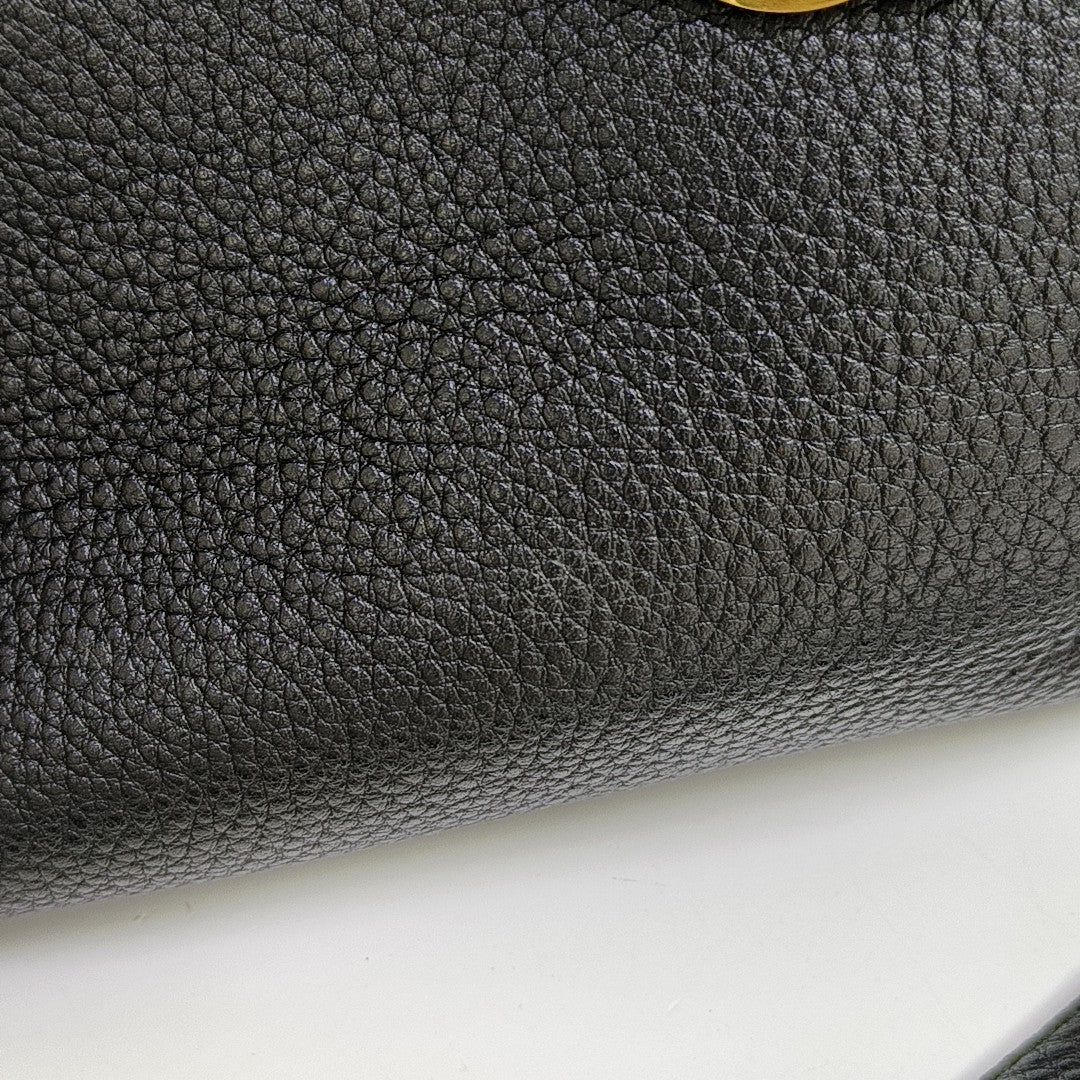 Vitello Phenix Camera Bag Saffiano Calfskin Black