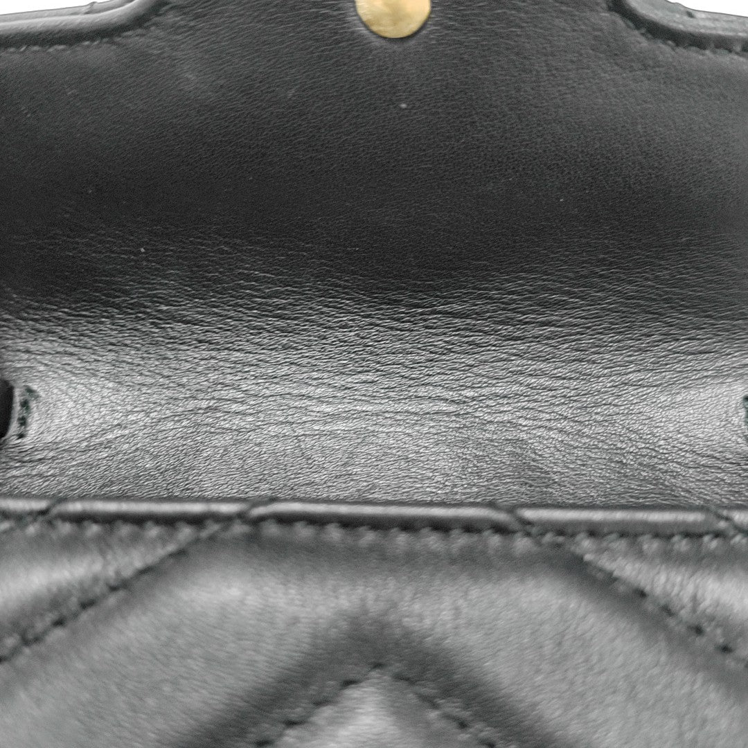 GG Marmont Mini Quilted Calfskin Black