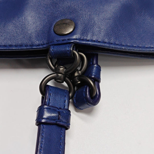 Lambskin Top Handle Bag Blue