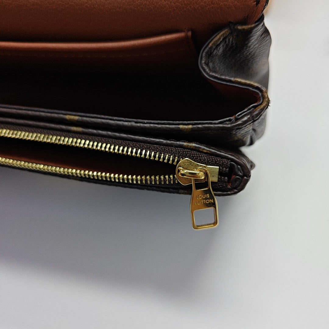 MARCEAU Monogram Coated Canvas Brown