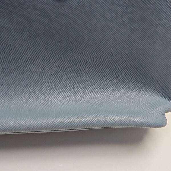 Double Large Calfskin Blue