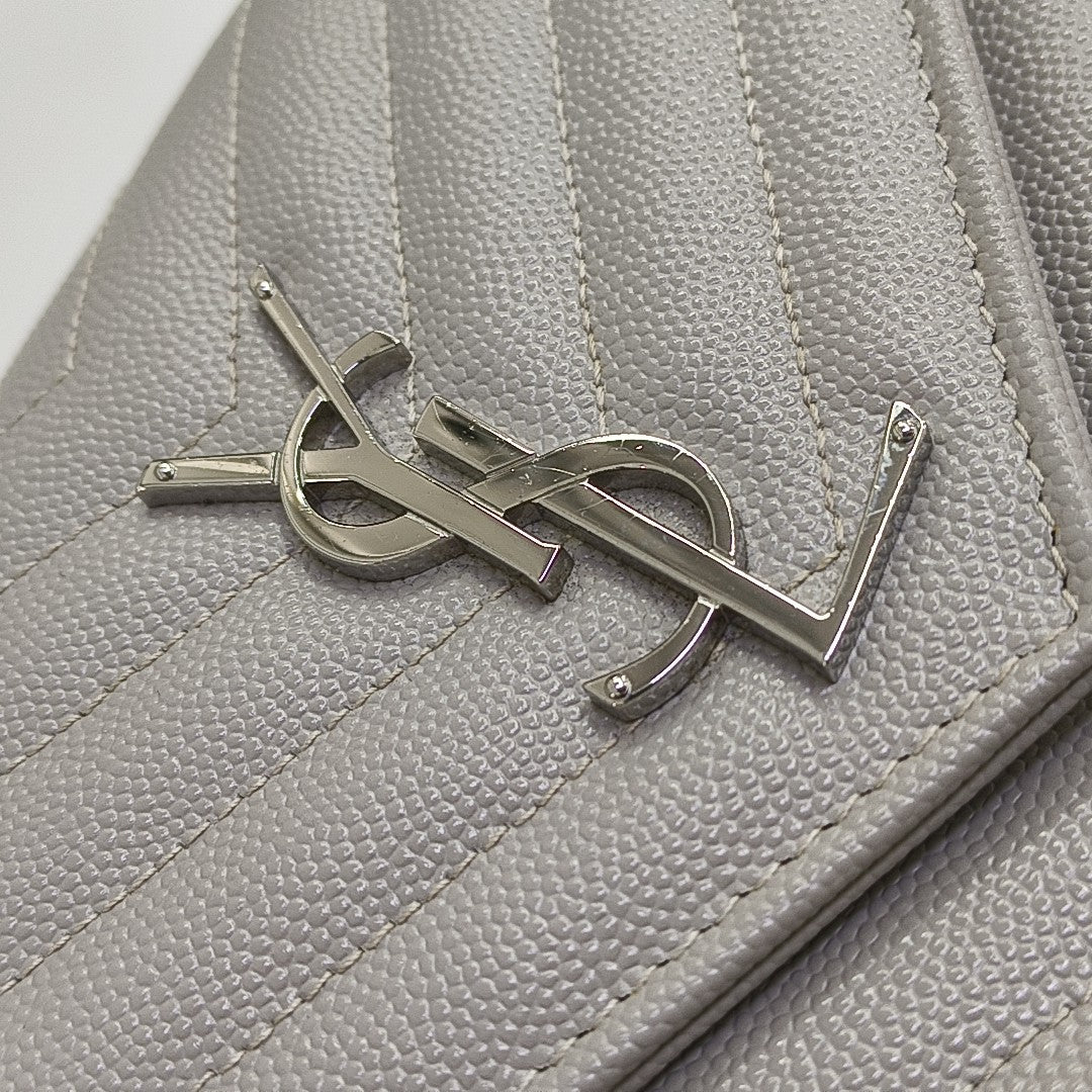 MONOGRAM Medium Chevron Calfskin Gray