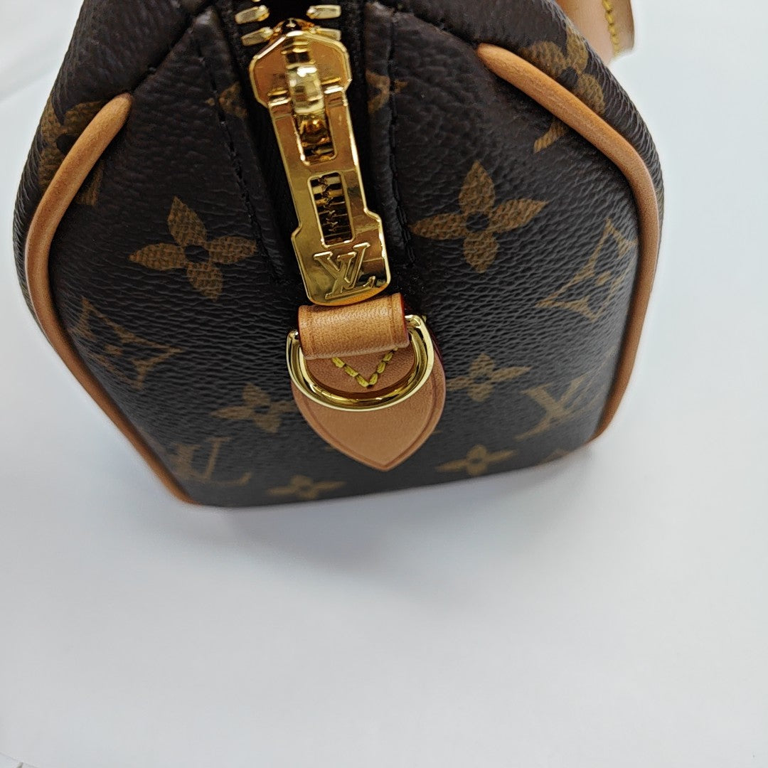 SPEEDY 20 Monogram Coated Canvas Brown