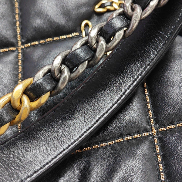 Quilted Lambskin Shoulder Bag Small Black