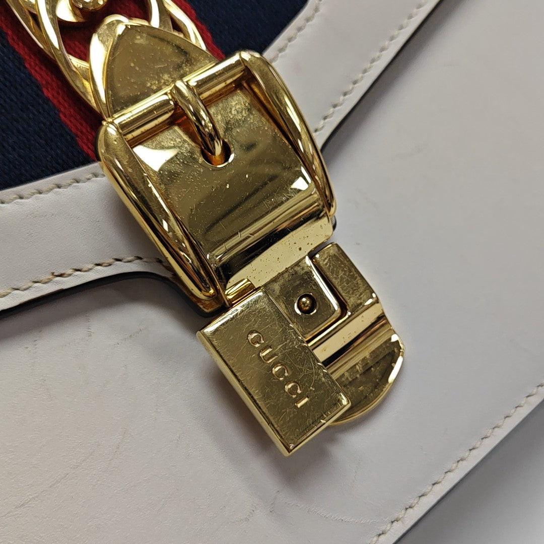 Sylvie Small Calfskin White