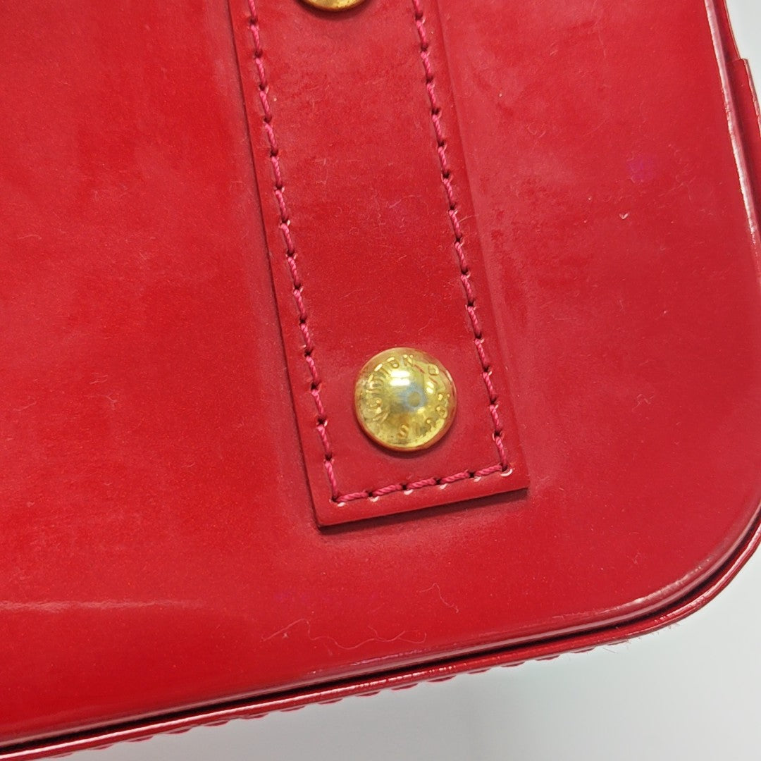 ALMA BB Monogram Patent Leather Red