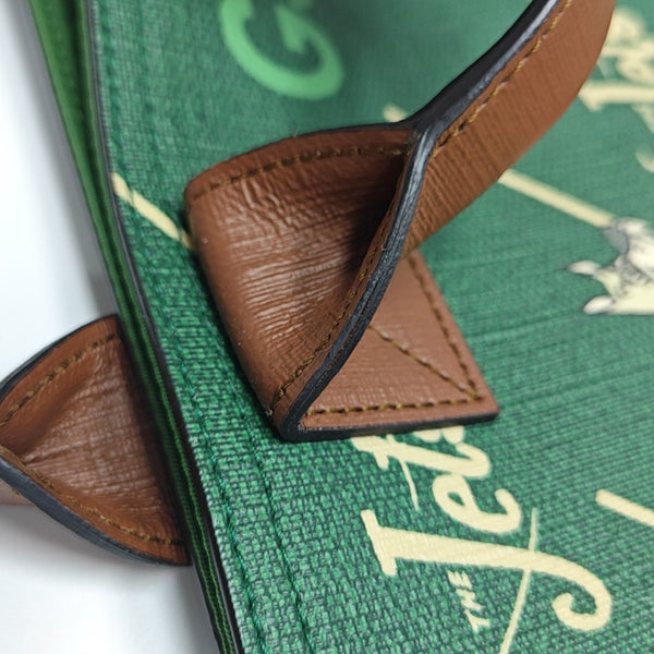 Monogram Coated Canvas Tote Bag Green