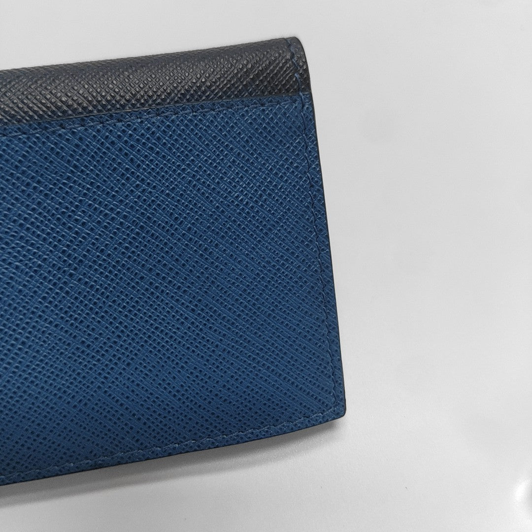 Calfskin Card Holder Blue