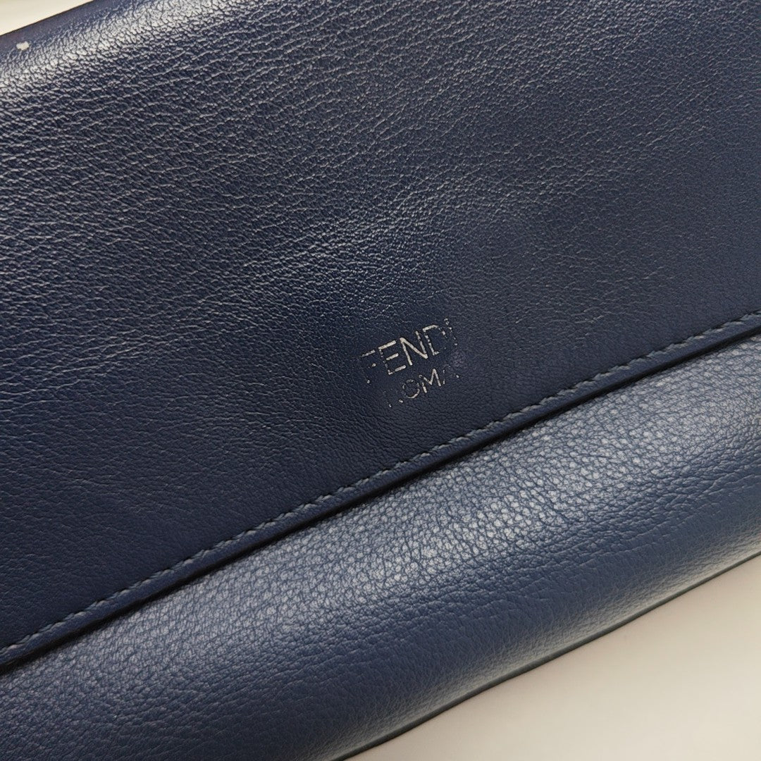 Calfskin Shoulder Bag Blue