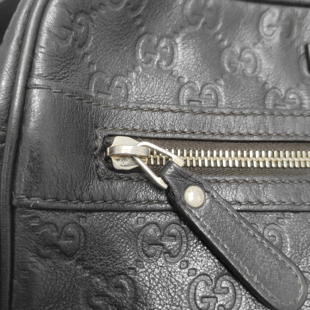 Monogram Calfskin Shoulder Bag Black