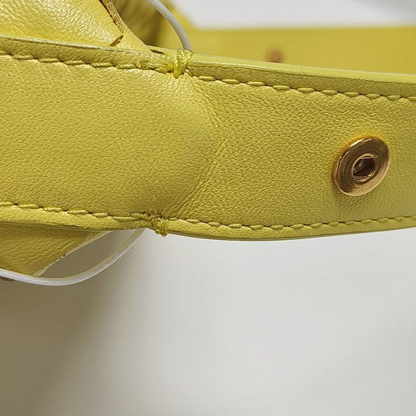 Lambskin Top Handle Bag Yellow